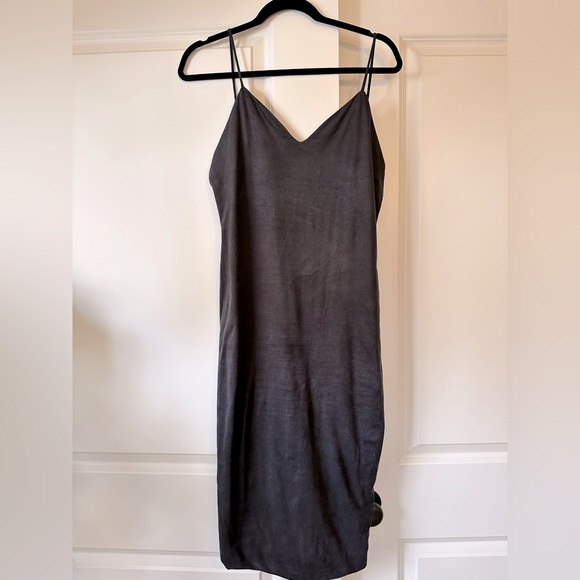 Faux Suede Midi Dress - Picture 1 of 6